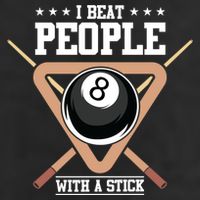 I Beat People With A Stick Eight Ball Billiards Pool Player Cool Gift 11oz C Handle Ceramic Mug