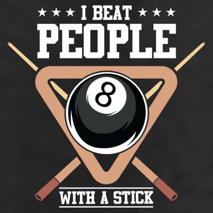 I Beat People With A Stick Eight Ball Billiards Pool Player Cool Gift 11oz C Handle Ceramic Mug