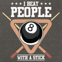 I Beat People With A Stick Eight Ball Billiards Pool Player Cool Gift Cotton Canvas Backpack