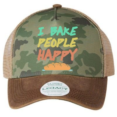 I Bake People Happy Retro Awesome Baking Design Present Gift Legacy Tie Dye Trucker Hat