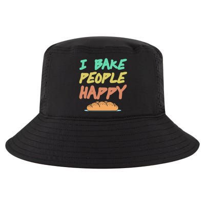 I Bake People Happy Retro Awesome Baking Design Present Gift Cool Comfort Performance Bucket Hat