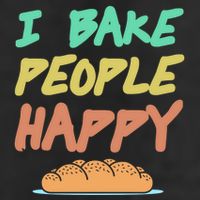 I Bake People Happy Retro Awesome Baking Design Present Gift 7 Panel Mesh Trucker Snapback Hat
