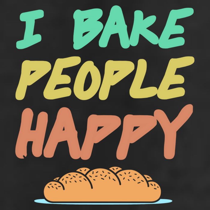I Bake People Happy Retro Awesome Baking Design Present Gift 7 Panel Mesh Trucker Snapback Hat