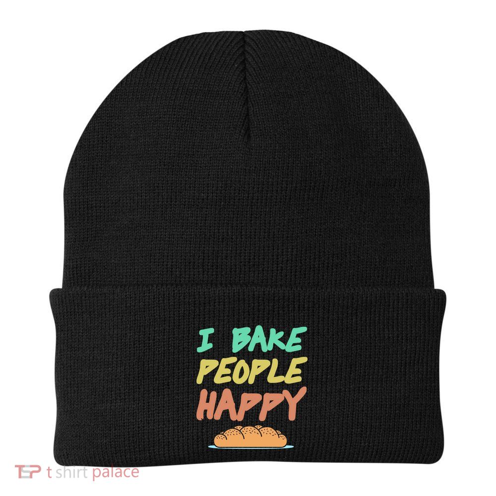 I Bake People Happy Retro Awesome Baking Design Present Gift Beanie