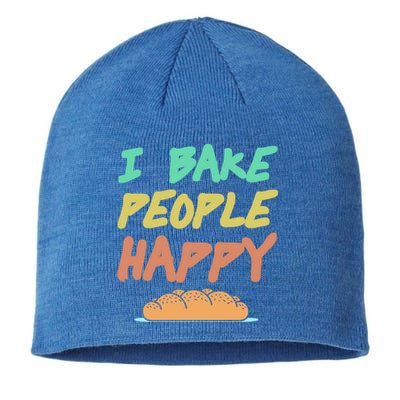 I Bake People Happy Retro Awesome Baking Design Present Gift Sustainable Beanie