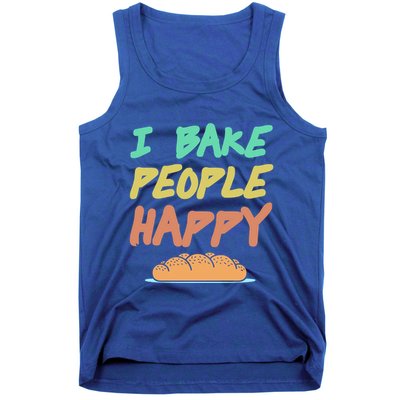 I Bake People Happy Retro Awesome Baking Design Present Gift Tank Top