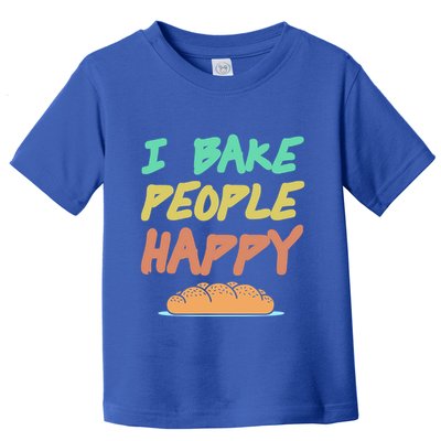 I Bake People Happy Retro Awesome Baking Design Present Gift Toddler T-Shirt