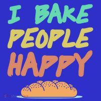 I Bake People Happy Retro Awesome Baking Design Present Gift Women's V-Neck T-Shirt
