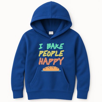 I Bake People Happy Retro Awesome Baking Design Present Gift Kids Hoodie