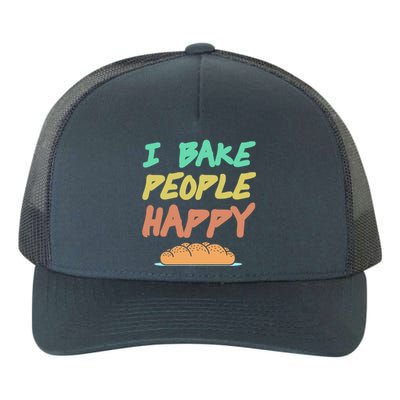 I Bake People Happy Retro Awesome Baking Design Present Gift Yupoong Adult 5-Panel Trucker Hat