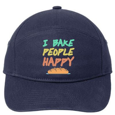 I Bake People Happy Retro Awesome Baking Design Present Gift 7-Panel Snapback Hat