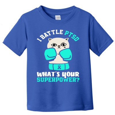 I Battle Ptsd Cat Ptsd Awareness Great Gift Toddler T-Shirt