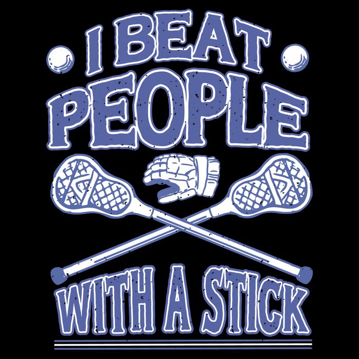 I Beat People With A Stick Lacrosse Sport Impact Tech Backpack