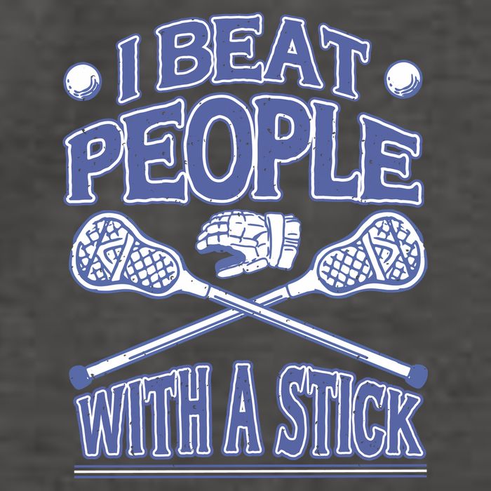 I Beat People With A Stick Lacrosse Sport Vector Backpack