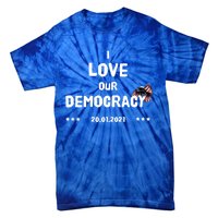 Inauguration Biden President I Love Our Democracy Usa Flag Gift Tie-Dye T-Shirt