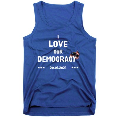 Inauguration Biden President I Love Our Democracy Usa Flag Gift Tank Top