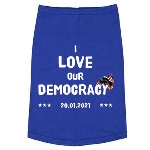 Inauguration Biden President I Love Our Democracy Usa Flag Funny Gift Doggie Tank