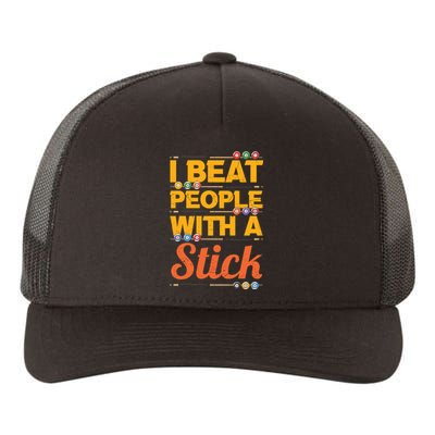 I Beat People With A Stick Billiards Dad Gift For Father’s Day Yupoong Adult 5-Panel Trucker Hat