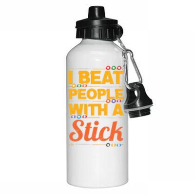 I Beat People With A Stick Billiards Dad Gift For Father’s Day Aluminum Water Bottle