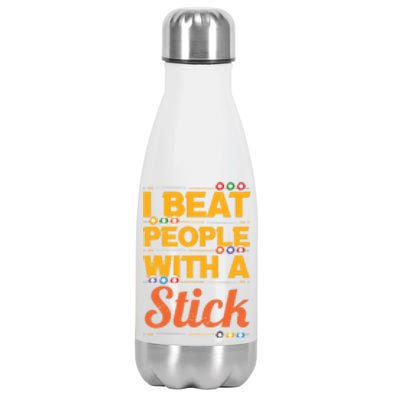 I Beat People With A Stick Billiards Dad Gift For Father’s Day Stainless Steel Insulated Water Bottle