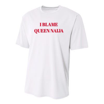 I Blame Queen Naija Youth Performance Sprint T-Shirt