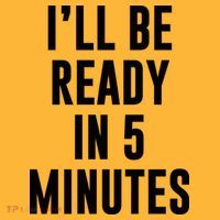 I'll Be Ready In 5 Minutes Funny White Lie Party Pom Pom 12in Knit Beanie