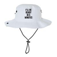 I'll Be Ready In 5 Minutes Funny White Lie Party Bucket Hat