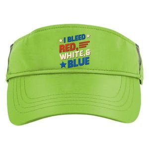 I Bleed Red White And Blue 4th Of July Adult Drive Performance Visor