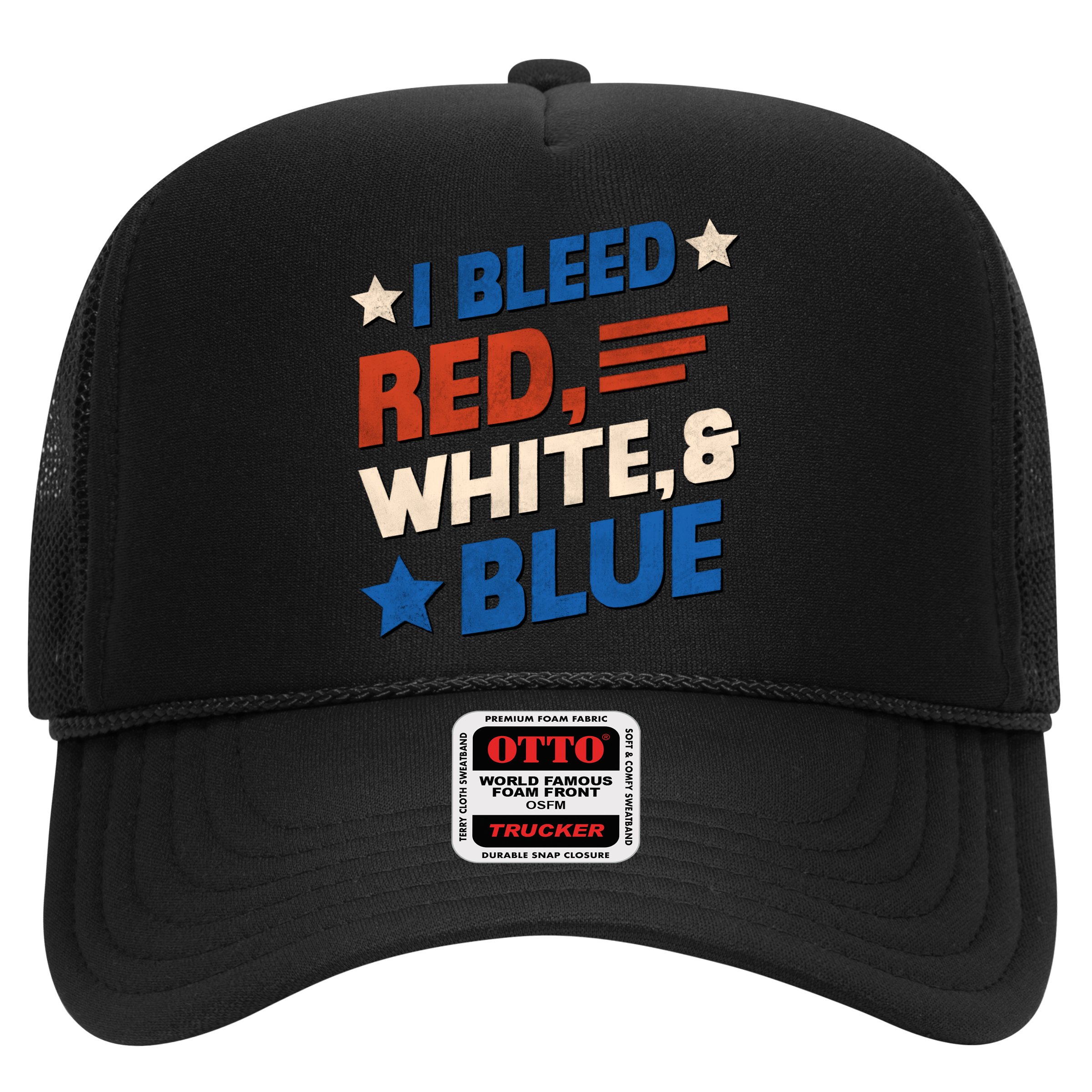 I Bleed Red White And Blue 4th Of July Hat