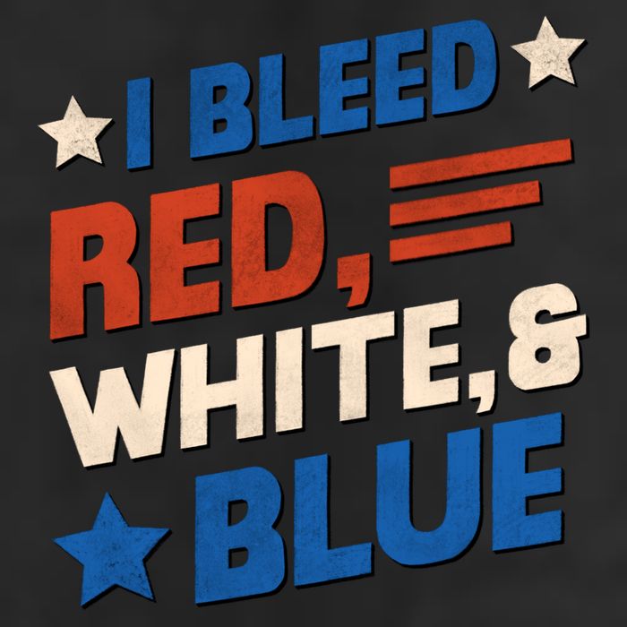 I Bleed Red White And Blue 4th Of July Hat