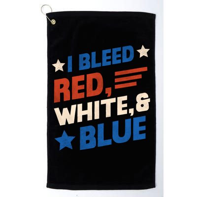 I Bleed Red White And Blue 4th Of July Golf Towel