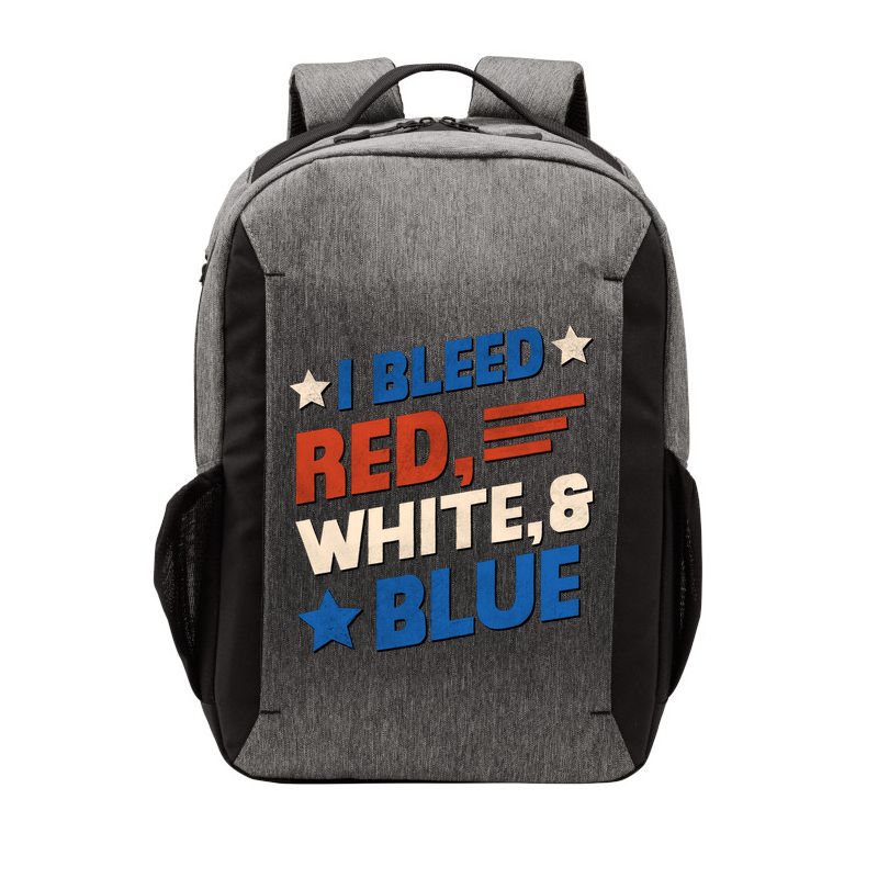 I Bleed Red White And Blue 4th Of July Vector Backpack