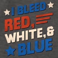 I Bleed Red White And Blue 4th Of July Vector Backpack