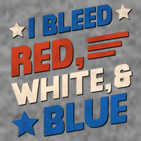 I Bleed Red White And Blue 4th Of July Women's V-Neck T-Shirt