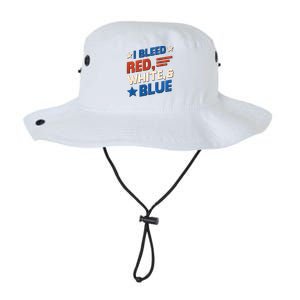 I Bleed Red White And Blue 4th Of July Legacy Cool Fit Booney Bucket Hat