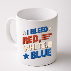 I Bleed Red White And Blue 4th Of July Coffee Mug