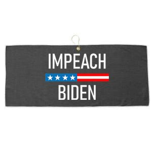 Impeach Biden - Remove Joe Biden From Office  Large Microfiber Waffle Golf Towel