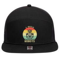 I Build Robots Retro Vintage Robotics Engineer 7 Panel Mesh Trucker Snapback Hat