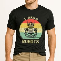 I Build Robots Retro Vintage Robotics Engineer Cooling Performance Crew T-Shirt