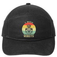 I Build Robots Retro Vintage Robotics Engineer 7-Panel Snapback Hat