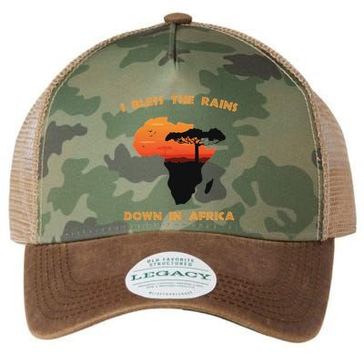 I Bless Rains Down In Africa Farmer Proud Africa Map Legacy Tie Dye Trucker Hat