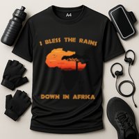 I Bless Rains Down In Africa Farmer Proud Africa Map Cooling Performance Crew T-Shirt