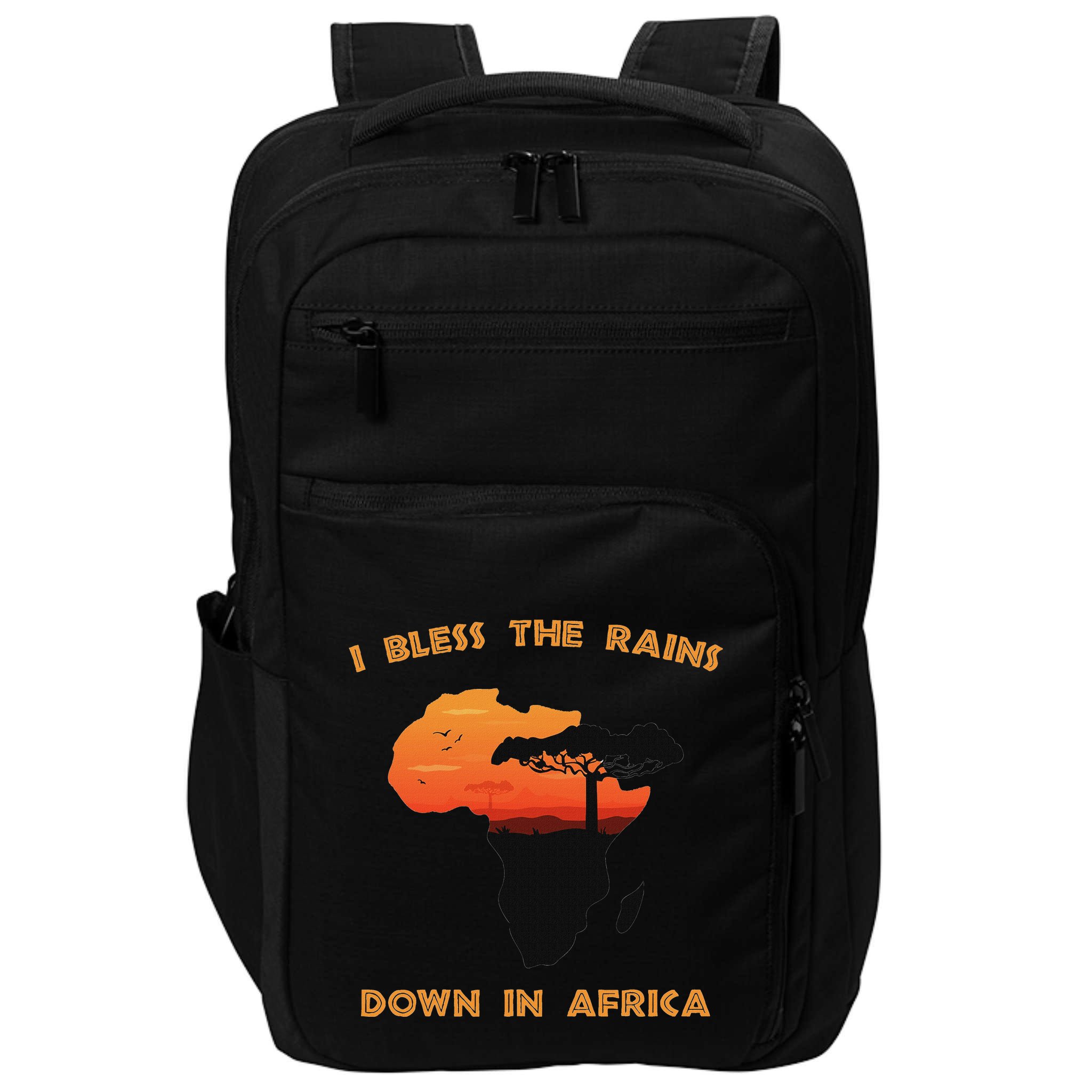I Bless Rains Down In Africa Farmer Proud Africa Map Impact Tech Backpack