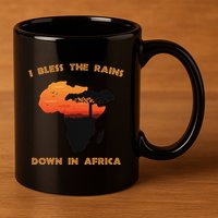 I Bless Rains Down In Africa Farmer Proud Africa Map 11oz C Handle Ceramic Mug