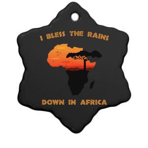 I Bless Rains Down In Africa Farmer Proud Africa Map Ceramic Star Ornament