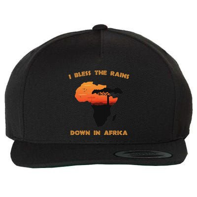 I Bless Rains Down In Africa Farmer Proud Africa Map Wool Snapback Cap