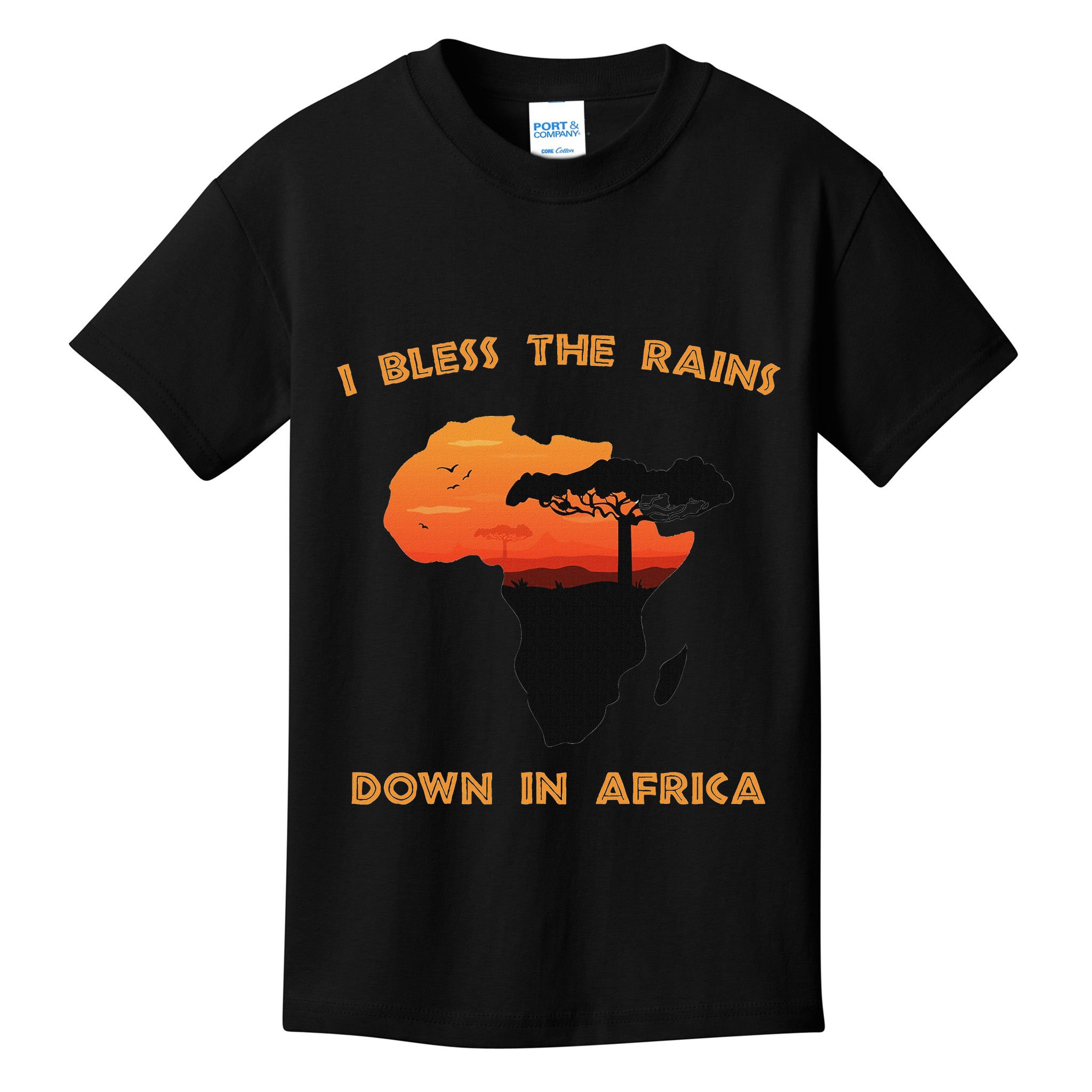 I Bless Rains Down In Africa Farmer Proud Africa Map Kids T-Shirt