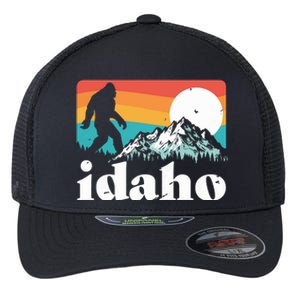 Idaho Bigfoot Retro Mountains Flexfit Unipanel Trucker Cap