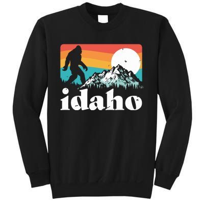 Idaho Bigfoot Retro Mountains Sweatshirt