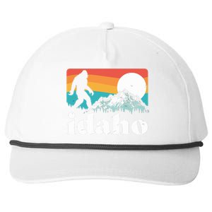 Idaho Bigfoot Retro Mountains Snapback Five-Panel Rope Hat